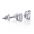 1.45 Carat Round Cut Diamond Stud Earrings G-H/SI1 14K White Gold
