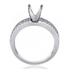 0.50 Carat Round Diamond Engagement Semi-Mounting 14K White Gold 
