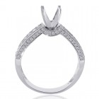 0.75 Carat Round Diamond Engagement Semi-Mounting 14K White Gold 