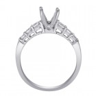 0.40 Carat Round Diamond Engagement Ring Semi-Mounting 14K White Gold