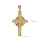 14K Yellow Gold Stamped MA Cross Pendant
