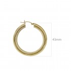 Twisting Rope Hoop Earrings 14K Yellow Gold 