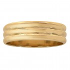 6.1mm 14K Yellow Gold Comfort Fit Mens Wedding Band Ring