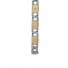 0.85 Carat Mens Bezel Set Round Diamond Bracelet 14K Two Tone Gold