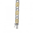 0.85 Carat Mens Bezel Set Round Diamond Bracelet 14K Two Tone Gold