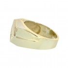 1.25 Carat Baguette Cut Diamonds In A Channel Setting Man's Ring 14K Yellow Gold