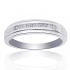 0.25 Carat Diamond Men's Wedding Band 14K White Gold Ring 