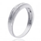 0.25 Carat Diamond Men's Wedding Band 14K White Gold Ring 