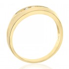 0.05 Carat Diamond Men's Wedding Band 14K Yellow Gold Ring