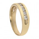 1.25 Carat Channel Setting Diamond 14K Yellow Gold Wedding Band (Rings) size 12