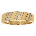 0.27 Carat Diamond Men's Wedding Band 14K Yellow Gold Ring