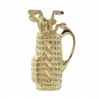 14K Yellow Gold Vintage Lapel Pin Tie Tack Golf Bag