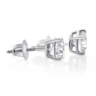 2.11 Carat Round Brilliant Cut Diamond Stud Earrings 14K White Gold