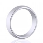 5.0mm 14K White Gold Comfort Fit Wedding Band