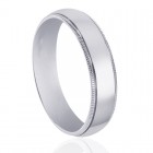 5.0mm 14K White Gold Comfort Fit Wedding Band