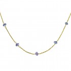 2.00 Carat Amethyst Handmade Necklace 14K Yellow Gold