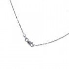 0.30 Carat Channel Set Baguette Cut Diamonds Cross Necklace 14K White Gold