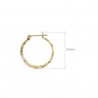 14K Yellow Gold Elegant Round Hoop with Diamond Accent Vintage Earrings 