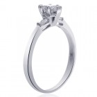 0.55 Carat H-SI1 Marquise Brilliant Shape Diamond Engagement Ring 18K White Gold