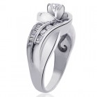 0.70 Carat F-I1 Natural Round Diamond Engagement Ring 14k White Gold