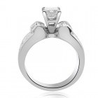 2.45 Carat H-VVS2 Natural Princess Cut Diamond Engagement Ring 18K White Gold