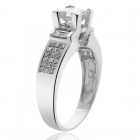 1.30 Carat Princess Cut H-SI2 Diamond Engagement Ring 14K White Gold