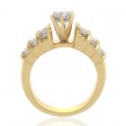 1.00 Carat I1-J Natural Round Cut Diamond Engagement Ring 14K Yellow Gold