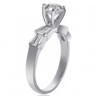 1.15 Carat H-VS1 Round Brilliant Cut Diamond Engagement Ring Platinum 