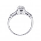 0.30 Carat Round Cut Diamond Engagement Vintage Ring 14K White Gold