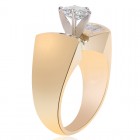 1.25 Carat Oval Shape Diamond Vintage Style Engagement Ring 14K Yellow Gold