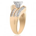 0.75 Carat Marquise Cut Diamond Vintage Style Engagement Ring 14K Yellow Gold 