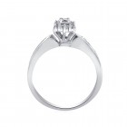 0.25 Carat Round Cut Diamond Vintage Engagement Ring 10K White Gold