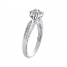 0.25 Carat Round Cut Diamond Vintage Engagement Ring 10K White Gold