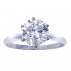 2.00 Carat GIA Certified Round Diamond Solitaire Engagement Ring 14K White Gold