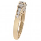 0.85 Carat Round Cut Diamond Engagement Ring 14K Yellow Gold 