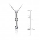 0.85 Carat Round Diamond Journey Pendant on Cable Link Chain 14k White Gold 