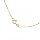 0.65 Carat Round Diamond Circle Of Love Pendant on Cable Link Chain 14K Yellow Gold