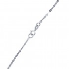 2.50 Carat Round Cut Diamond Slider Pendant Cable Link Chain 10K White Gold