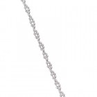 1.50 Carat Round Diamond Baubles Pendant on Cable Link Chain 14K White Gold