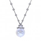 Paul Morelli South Sea Pearl on 18K White Gold Diamond Necklace  