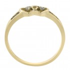 0.06 Carat Round Cut Diamond Heart Ring 10K Yellow Gold