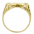 0.05 Carat Round Cut Diamond Heart Ring 14K Yellow Gold