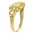 Double Hearts Ladies Ring 14K Yellow Gold