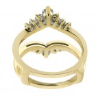 0.75 Carat Round Cut Diamonds Vintage Ring Insert 14K Yellow Gold