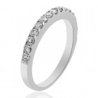 0.65 Carat Round Brilliant Cut Diamond U-Prong Wedding Ring in 14K White Gold 