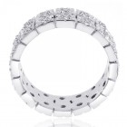 0.50 Carat Diamond Two Row Wedding Band 14K White Gold Ring