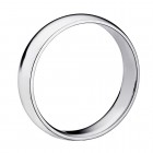 4.0mm 14K White Gold Comfort Fit Wedding Band Ring