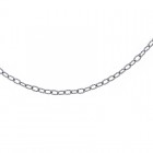 18" Cable Link Unisex Chain 10K White Gold 