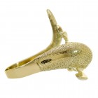 14K Yellow Gold Dolphin Ring Size 7.25