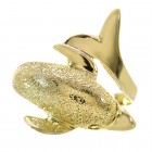 14K Yellow Gold Dolphin Ring Size 7.25